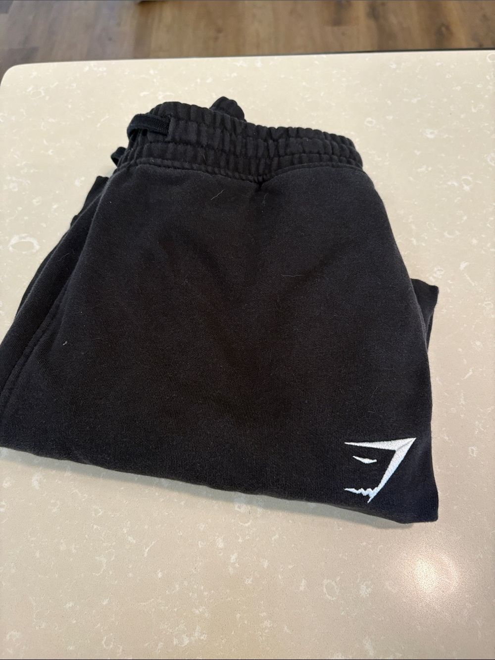 Gymshark Mens Black Logo Jogger Sweatpants